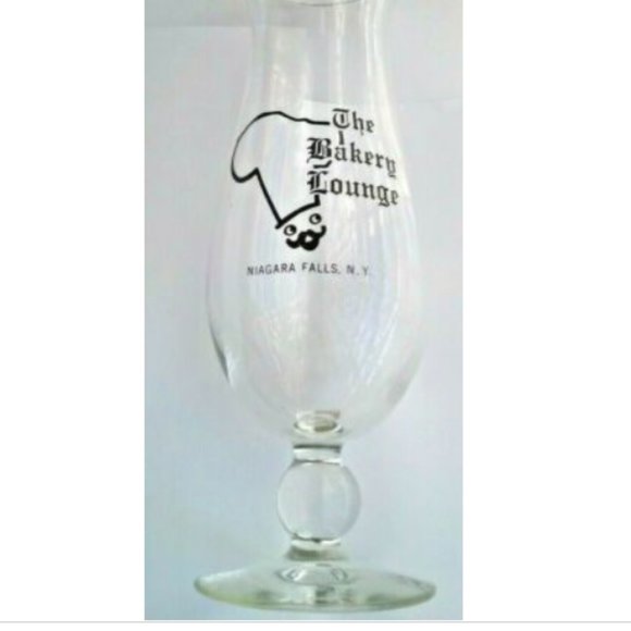1970s Clear Tall Glass, The Bakery Lounge, Niagara Falls, N.Y. *Rare, Vintage* - Picture 4 of 8